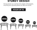 5 Pack Metal Plant Stands,Heavy Duty Potted Holder for Flower Pot,Indoor Outdoor Metal Rustproof Iron Garden Container Round Supports Rack for Planter… by GreenHaven Gardens