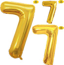 GOER Gold Foil Balloons Number 7,Huge Number Balloons for 7th Birthday Party Supplies Anniversary Decorations(3 pcs,42 inch,32 inch,16inch) by TinyTreasures Baby Boutique