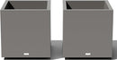 Veradek Block Series Cube Plastic Planter - Large Square Planter for Indoor or Outdoor Patio/Garden | Durable All-Weather Use with Drainage Holes | Modern Décor for Tall Plants, Trees, Flowers by GreenHaven Gardens