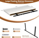 12 Inch Deep Floating Shelves for Wall 1 Pack White Floating Shelves Large Storage Space Wall Mount Shelf for Living Room Kitchen Bathroom 24" W x 12" D x 1.2" H White by CozyNest Decor