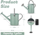 1 Gallon Watering Can for Plants, Watering Cans for Indoor&Outdoor Gardening, Galvanized Steel Watering Pot with Removable Spout, Metal Water Can with Ergonomic Movable Handle(Cream Green) by GreenHaven Gardens
