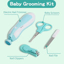 Baby Grooming Kit, Electric Safety Nail Trimmer Baby Nursery Kit，Infant Safety Care Set with Hair Brush Comb Nail Clipper Nasal Aspirator,Baby Essentials Kit for Newborn Girls Boys (20 Pc Green Kit) by TinyTreasures Baby Boutique