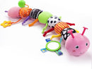 Baby Toys 0-6-12 Months,Musical Caterpillar Stuffed Animals Activity Infant Toys with Crinkle,Rattles,Mirror&Pull String,Muti-Sensory Toys Gifts for Newborn Tummy Time,Pink,Knot prolegs by TinyTreasures Baby Boutique