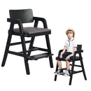 Solid Wood high Chairs for Toddlers,High Chair Grows with Kid for Dining, Study Chair for Children, Black by TinyTreasures Baby Boutique