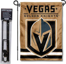 WinCraft Vegas Golden Knights Gold Garden Flag with Pole Stand Holder by GreenHaven Gardens