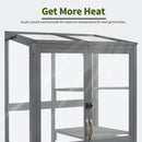 Macrout Cold Frame Greenhouse, Tall Wooden Greenhouse for Outdoor Indoor Use with Polycarbonate Panels, 3 Tier Garden Cold Frame with Drawer and Shelves, 0864 (Dark Grey) by GreenHaven Gardens