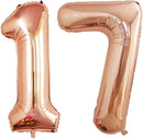 GOER Number 17 Balloons for 17th Birthday Sweet 17 Party Decorations,42 Inch Jumbo Foil Helium 71 Balloons for 71st Birthday Party Decoration (Champagne Gold) by TinyTreasures Baby Boutique