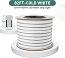 GZBtech Flexible LED Neon Rope Lights 82FT,AC 110-120V Waterproof Strip Light, 120 LEDs/M Cuttable Connectable Neon Lighting for Indoor Outdoor Home Decor/Commercial Building Use-Cold White 25M by CozyNest Decor