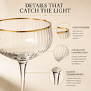 Coupe Cocktail Glasses 7 oz, Set of 4 Classic