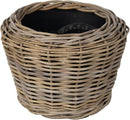 Rattan Kobo Indoor Outdoor Planter Basket with Plastic Pot Small 25-Gallon Soil Capacity by CozyNest Decor