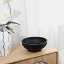 Large Black Decorative Bowl for Home Decor - Modern Concrete Fruit Bowl for Kitchen Counter or Coffee Table by CozyNest Decor