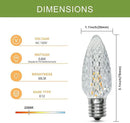 25Pack C9 Christmas LED Light Bulbs, Strawberry Replacement Bulb 2200K Warm White Shatterproof & Waterproof Outdoor String Light Bulbs, E17 Candelabra Base Edison Bulbs for Holiday Decoration by GreenHaven Gardens
