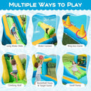 Inflatable Water Slide Tropical Theme Dual Slide Aqua Park Blower Excluded by LJGDeals