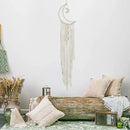 MOONFLY Dream Catcher with Handmade Moon Star Design Woven Cotton Dream Catchers Boho Macrame Wall Hanging Home Decoration Ornament Craft Gift (White Moon) by CozyNest Decor