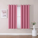 ChrisDowa Grommet Room Darkening Curtains for Bedroom and Living Room - 2 Panels Set Thermal Insulated Blackout Curtains (Pink, 52W x 54L) by CozyNest Decor