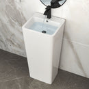 Pedestal Sink 16" For Powder Rooms - White by HouseOfZazla
