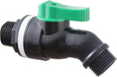 Plastics Rain Barrel Spigot, High Flow Valve Core, Large Flow Water Tank Faucet,Plastic Spigot for 5 Gallon Bucket，3/4 NPT Inlet x 3/4 GHT Outlet Bulkhead Valve for Outdoor Plastic Bucket by GreenHaven Gardens