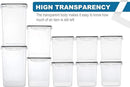 VERONES Large Tall Airtight Food Storage Containers, 10 PACK Plastic Airtight Kitchen & Pantry Organization, Ideal for Flour & Sugar Plastic Canisters with Labels by CozyNest Decor