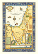 Vintage Map of the Holy Land 1928