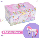 Jewelkeeper Jewelry Box for Girls with 1 Drawer - Unicorn Musical Jewelry Boxes, Beautiful Dreamer Tune, Spinning Unicorn Doll, Little Girl Music Box, Gifts for 5 Year Old Girls (Engineered Wood) by TinyTreasures Baby Boutique