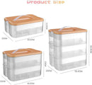 Toys Organizer Storage Case for Lego Box Kids Toy Stackable Building Blocks with Lids Bins Adjustable Lego Storage Containers Plastic Toy Box 3 Layer (Lemon) by CozyNest Decor