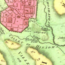 Vintage Map of Jerusalem, Palestine 1831