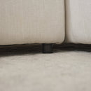 91.73" L-shaped Sofa Sectional Sofa Couch with 2 Stools and 2 Lumbar Pillows for Living Room, Biege