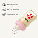 YOHKOH PPSU Baby Bottle Wide Neck, Newborn Anti-Colic Baby Bottle with Natural Response Nipple, Streamlined Body, Easy to Clean (5.4oz (Pack of 2), Red) by TinyTreasures Baby Boutique