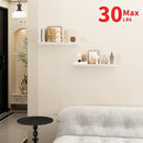 JOOM White Floating Shelves for Wall Storage, Metal Wall Shelves for Living Room, Bathroom, Kitchen, 20” Long Display Shelves for Collectibles(2 PCS) by CozyNest Decor