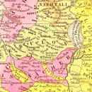 Vintage Map of Palestine 1846