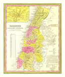 Vintage Map of Palestine 1846
