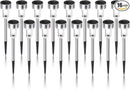 Dream Master Solar Lights Outdoor Waterproof, Stainless Steel LED Landscape Lighting Outdoor Solar Lights for Outside Solar Garden Lights for Pathway, Walkway, Patio, Yard, Lawn - 16 Pack by GreenHaven Gardens