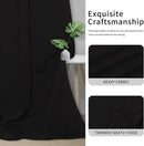 Easy-Going Blackout Curtains for Bedroom, Solid Thermal Insulated Grommet and Noise Reduction Window Drapes, Room Darkening Curtains for Living Room, 2 Panels (34x63 in, Black) by CozyNest Decor