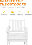 7 Pieces HDPE Outdoor Dining Set, Patio Dining Set with Umbrella Hole, All Weather Outdoor Dining Table Sets for 6, HDPE Patio Furniture Sets for Deck, Backyard, Lawn, and Poolside, Pearl by CozyNest Decor