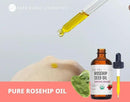 Kate Blanc Cosmetics Rosehip Oil for Face with Jade Gua Sha Stone (1oz, Organic, Pure, Cold Pressed) Rosehip Seed Face Oil for Gua Sha Massage by CozyNest Decor