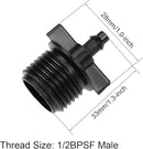 uxcell Barb Drip Pipe Connector 1/2 BSPF Male Thread 4/7mm Hose Fitting for Garden Agricultural Irrigation System, Plastic 20pcs by GreenHaven Gardens