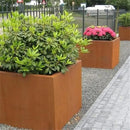 Corten Steel Planter Box Metal Outdoor Planter Large Square Cube Rustic Planter Pot Durable Antique Detached for Commercial Residential Tall Plant Patio Deck and Backyard 32 Inch by CozyNest Decor
