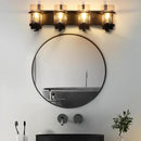 Bathroom Vanity Light Fixtures,4 Lights Matte Black Vanity Lights, Industrial Black Wall Sconces 4 Lights,Farmhouse Bathroom Lights(Bulbs not Included) by CozyNest Decor