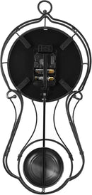 CLXEAST 20 Inch Black Metal Pendulum Wall Clock, Large Schoolhouse Regulator Wall Clocks for Living Room Decor,House Warming Gifts New Home,Gifts for Women by CozyNest Decor
