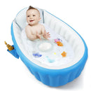 PandaEar Baby Inflatable Bathtub, Portable Travel Baby Infant Bath Tub Toddler Bathtub with Air Pump, Foldable Non-Slip Shower Basin Mini Air Swimming Pool for Newborn (Blue) by TinyTreasures Baby Boutique