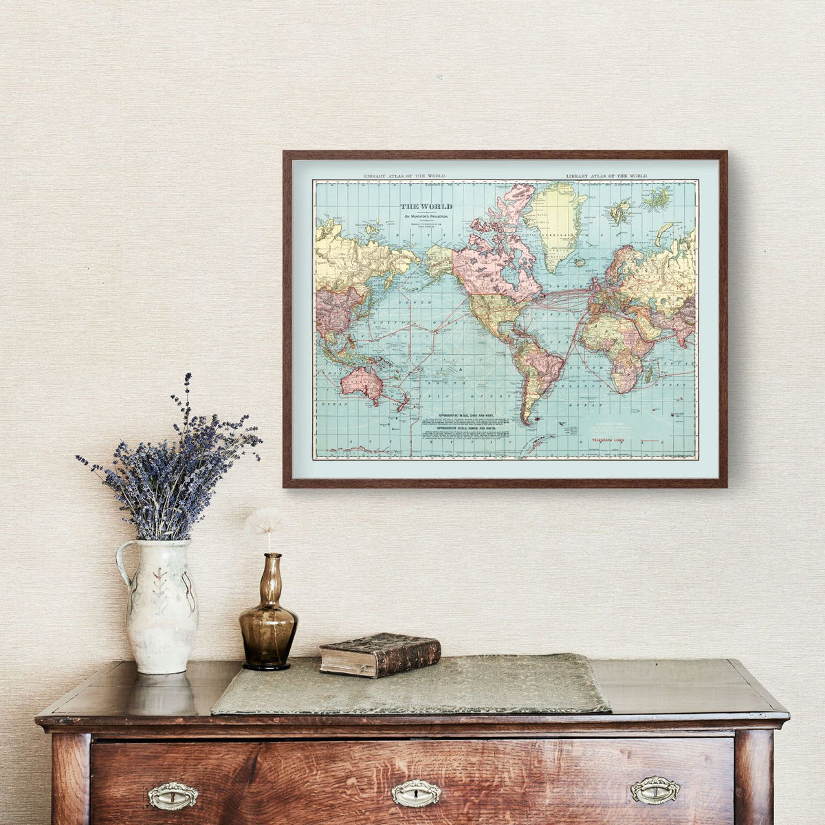 Vintage World Map 1912, photo 3 of 5