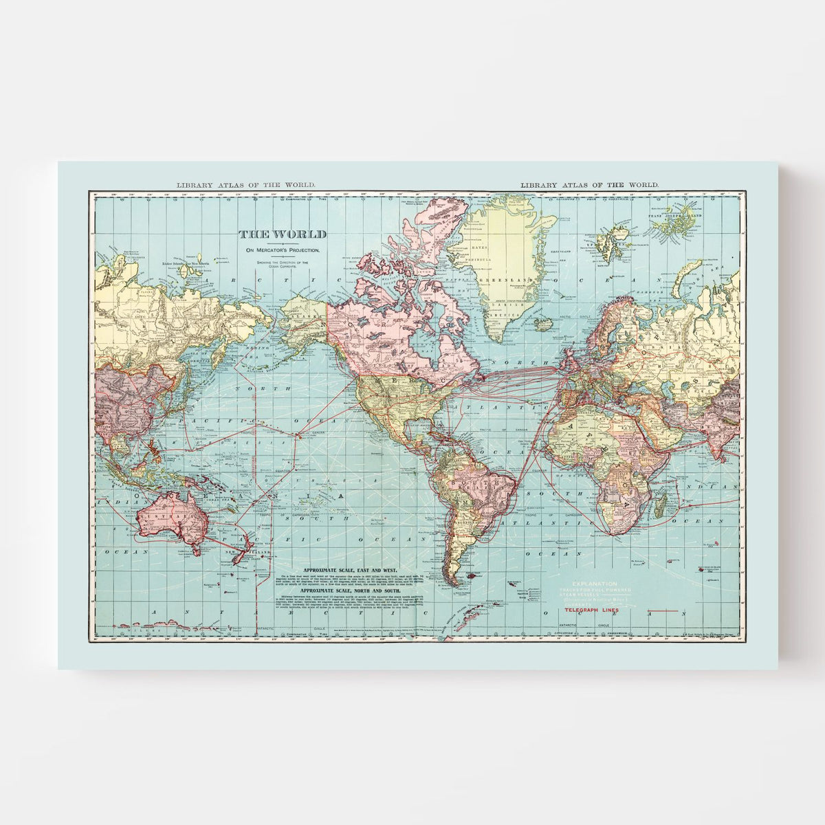 Vintage World Map 1912, photo 4 of 5