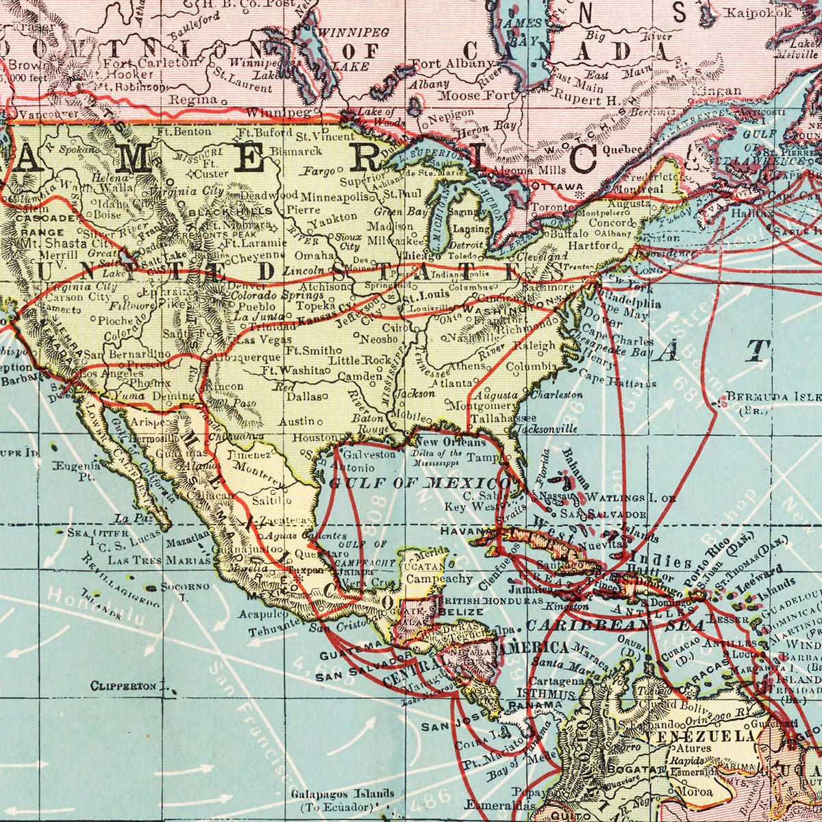 Vintage World Map 1912, photo 2 of 5