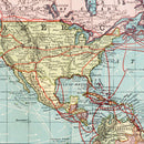 Vintage World Map 1912