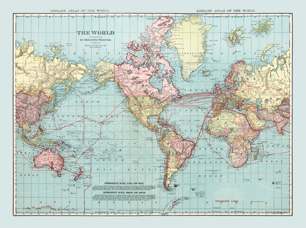 Vintage World Map 1912, photo 5 of 5