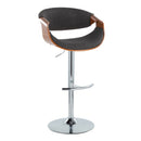 Curvo - Mid Century Modern Adjustable Barstool With Swivel With Rounded T Footrest (Set of 2) by HouseOfZazla