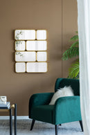 Mirror With en Metal Framed Decorative Rectangle Mirror For Bedroom Dressing Room, Hallway Or Living Spac - Gold by HouseOfZazla