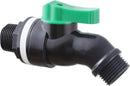 Plastics Rain Barrel Spigot, High Flow Valve Core, Large Flow Water Tank Faucet,3/4 NPS Inlet x 3/4 GHT Outlet Bulkhead Valve for Outdoor Plastic Bucket rainwater Drum Container Downspout Collector in by GreenHaven Gardens