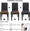 JQinHome Dining Room Chair Covers Set of 12, High Stretch Chair Slipcover Removable Washable Chair Seat Protector Cover for Home Party Hotel Wedding Ceremony (Grey) by CozyNest Decor