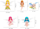 ONEST 5 Pieces Miniature Fairy Garden Accessories Small Fairy Figurines Hand Painted Fairy Figures Girl Fly Wing Figurines for Car Decor Fairy Garden Flower Pot Birthday Cake Topper by GreenHaven Gardens